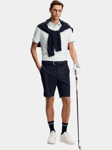 J.Lindeberg KV Print Halbarm Polo hellblau