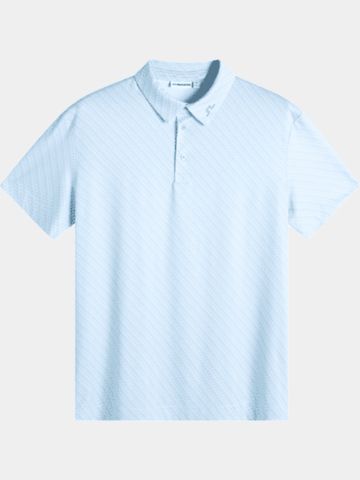 J.Lindeberg Tod Print Halbarm Polo blau