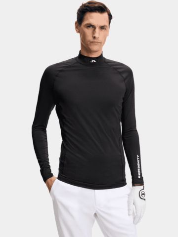 J.Lindeberg Ello Compression Top Mock Unterzieher schwarz