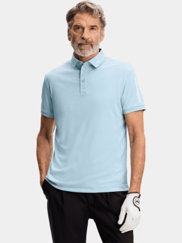 J.Lindeberg Tour Tech Halbarm Polo blau
