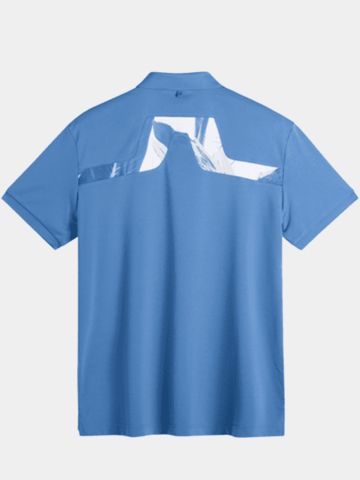 J.Lindeberg KV Print Halbarm Polo blau