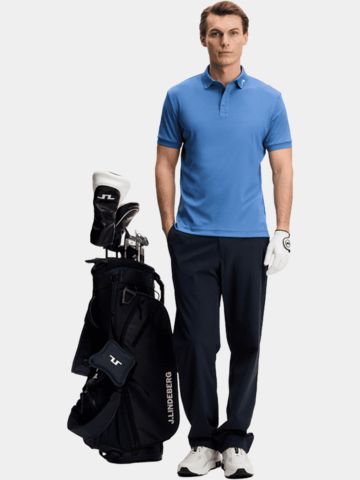 J.Lindeberg KV Print Halbarm Polo blau