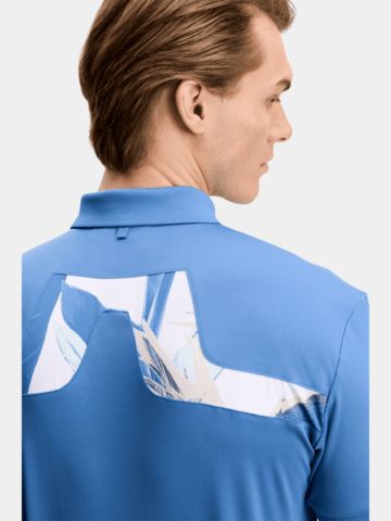 J.Lindeberg KV Print Halbarm Polo blau
