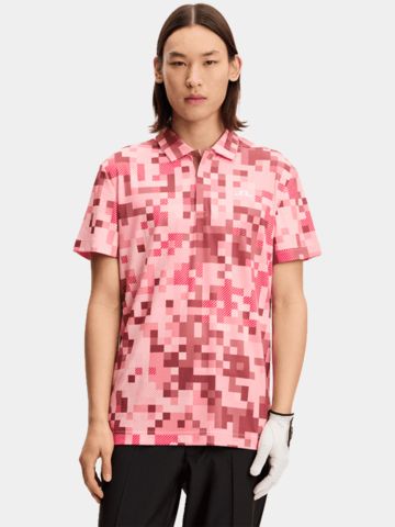 J.Lindeberg Dario Tour Print Halbarm Polo pink