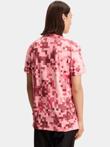 J.Lindeberg Dario Tour Print Halbarm Polo pink