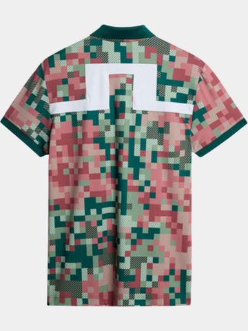 J.Lindeberg Bridger Tour Print Polo s polovičním rukávem červená