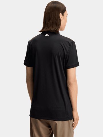 J.Lindeberg Bridger Tour Halbarm Polo schwarz