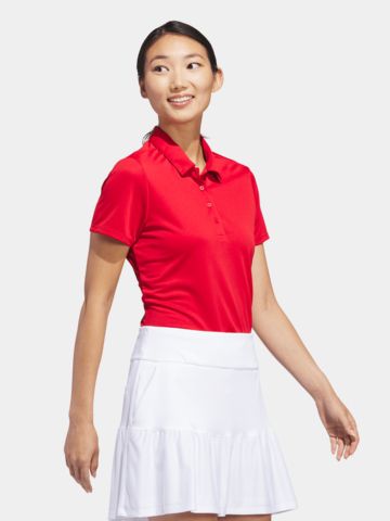 adidas PERFORMANCE SHORT SLEEVE Halbarm Polo rot