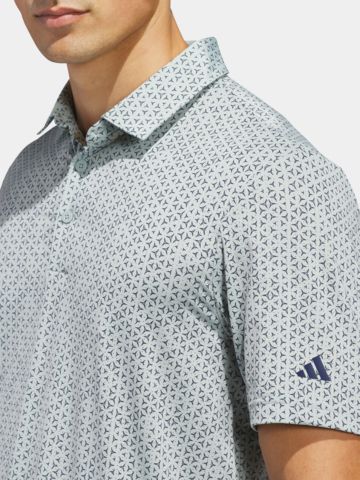 adidas ULT MSH CL PRT2 Halbarm Polo hellgrün