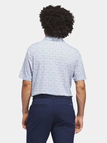 adidas ULT+ SFT PRT LC Halbarm Polo hellblau