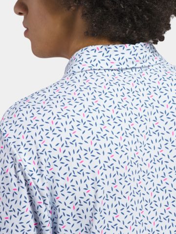 adidas ULT+ SFT PRT LC Halbarm Polo hellblau