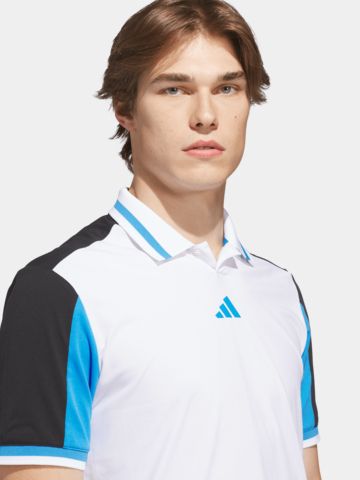 adidas BEYOND VENT TWISTKNIT SHIRT Halbarm Polo weiß