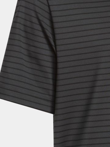 adidas  Chlapecká pruhovaná polokošile s krátkým rukávem černá