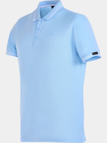 Daniel Springs Anti Odor Funktions Halbarm Polo hellblau