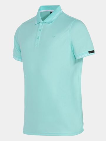 Daniel Springs Anti Odor Funktions Halbarm Polo türkis