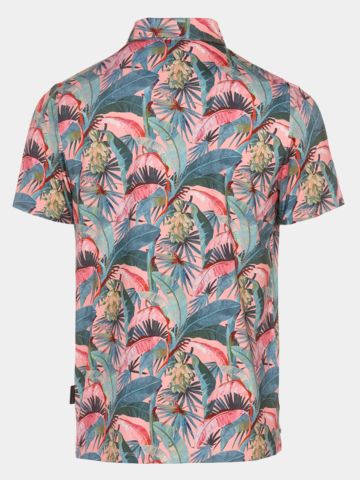 Daniel Springs Dschugel Druck Funktions Halbarm Polo grün