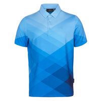 Daniel Springs Dschugel funkční polokošile s potiskem a polovičním rukávem modrá