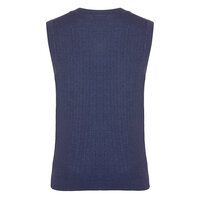 Daniel Springs Jaquard-Struktur Pullunder Strick denim