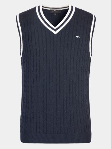 Daniel Springs Zopf- Pullunder Strick navy