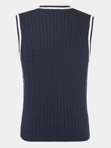 Daniel Springs Zopf- Pullunder Strick navy