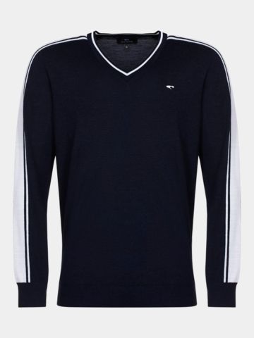 Daniel Springs merino extra jemný svetr pletený v námořnické barvě