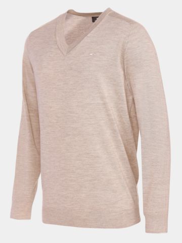 Daniel Springs Merino Extrafein Pullover Strick beige