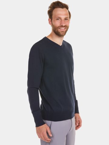 Daniel Springs Pletený svetr Basic námořnictvo