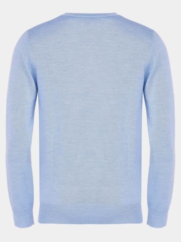 Daniel Springs Basic Pullover Strick hellblau