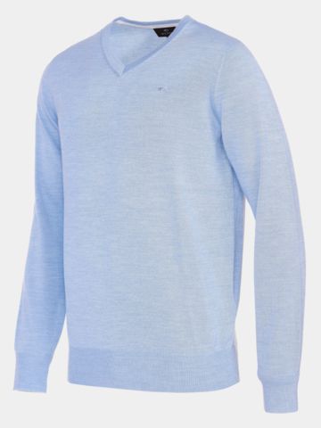 Daniel Springs Basic Pullover Strick hellblau