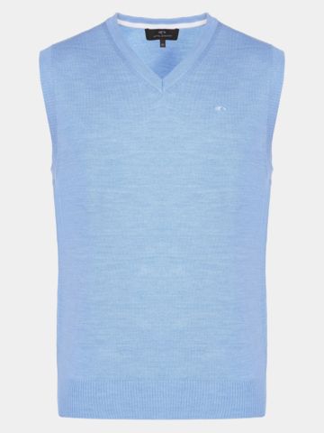 Daniel Springs Basic Pullunder Strick hellblau