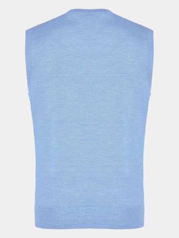 Daniel Springs Basic Pullunder Strick hellblau