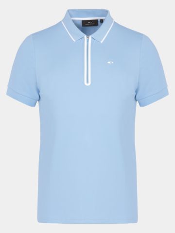 Daniel Springs Funktions Pique Halbarm Polo hellblau