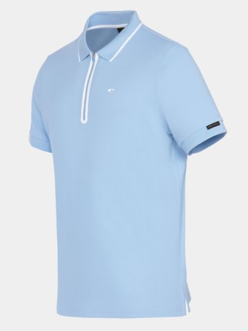 Daniel Springs Funktions Pique  Halbarm Polo hellblau