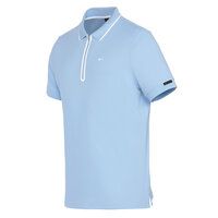Daniel Springs Funktions Pique  Halbarm Polo hellblau