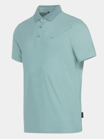 Daniel Springs Nylon Pique Halbarm Polo grün