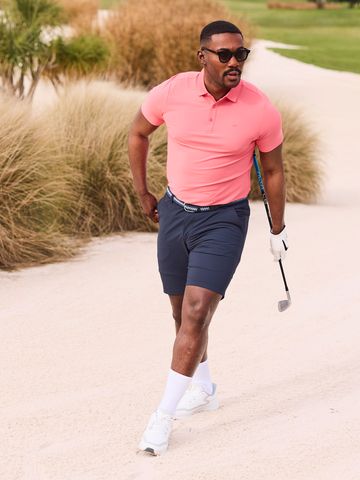 Daniel Springs Nylon Pique Halbarm Polo koralle