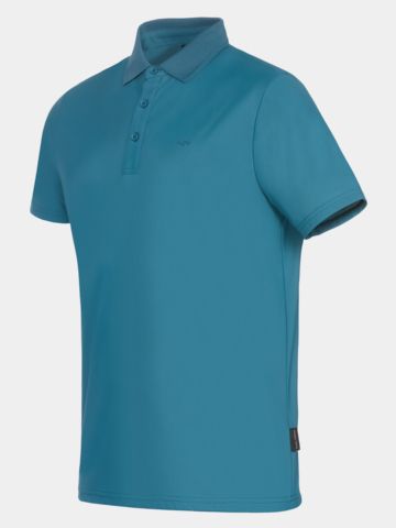 Daniel Springs Nylon Pique Halbarm Polo petrol