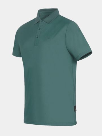 Daniel Springs Nylon Pique Halbarm Polo petrol