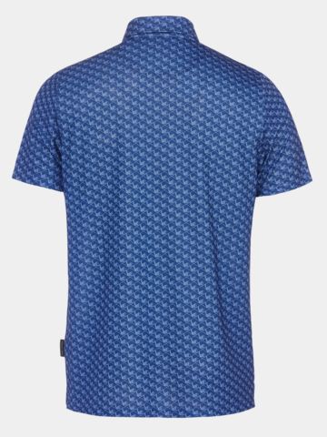 Daniel Springs Iron Druck Funktions Halbarm Polo blau