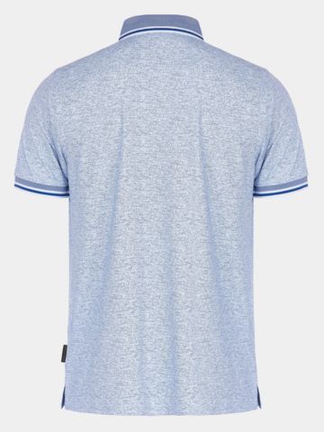 Daniel Springs Melange Druck Halbarm Polo royal