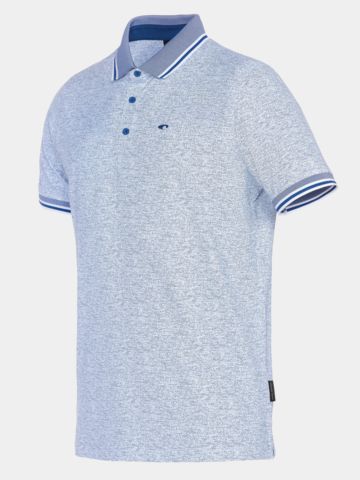 Daniel Springs Melange Druck Halbarm Polo royal