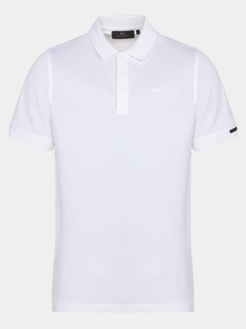 Daniel Springs Baumwoll Pique Halbarm Polo weiß