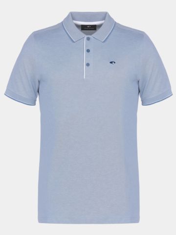 Daniel Springs Baumwoll Pique Halbarm Polo denim