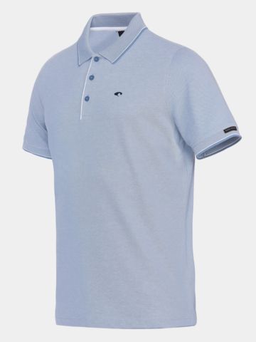 Daniel Springs Baumwoll Pique Halbarm Polo denim