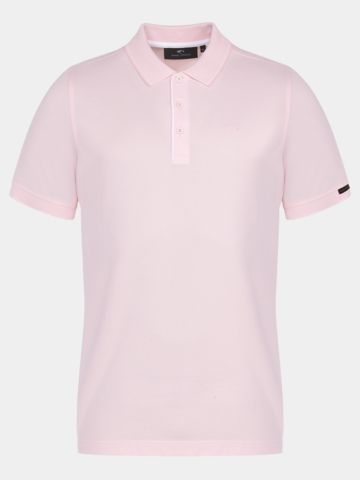 Daniel Springs Baumwoll Pique Halbarm Polo rosa