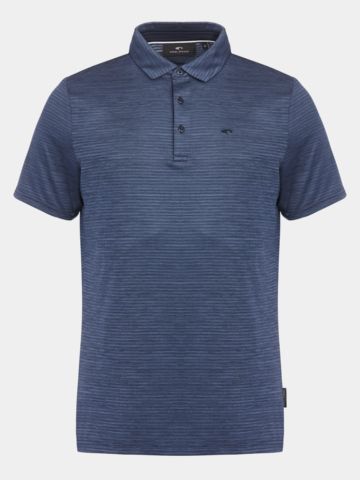 Daniel Springs Melange Funktions Halbarm Polo navy