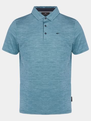 Daniel Springs Melange Funktions Halbarm Polo petrol