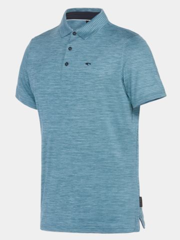 Daniel Springs Melange Funktions Halbarm Polo petrol