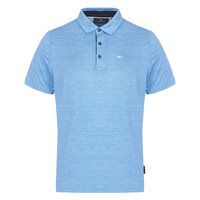 Daniel Springs Melange Funktions Halbarm Polo hellblau