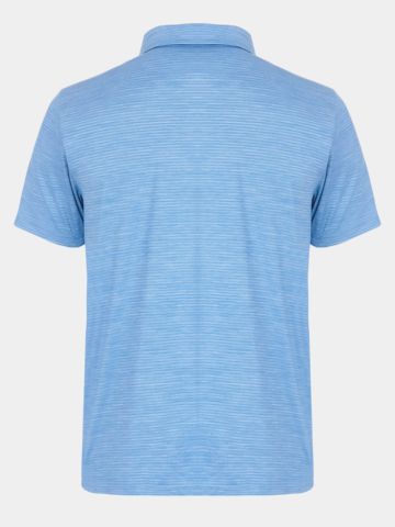 Daniel Springs Melange Funktions Halbarm Polo hellblau